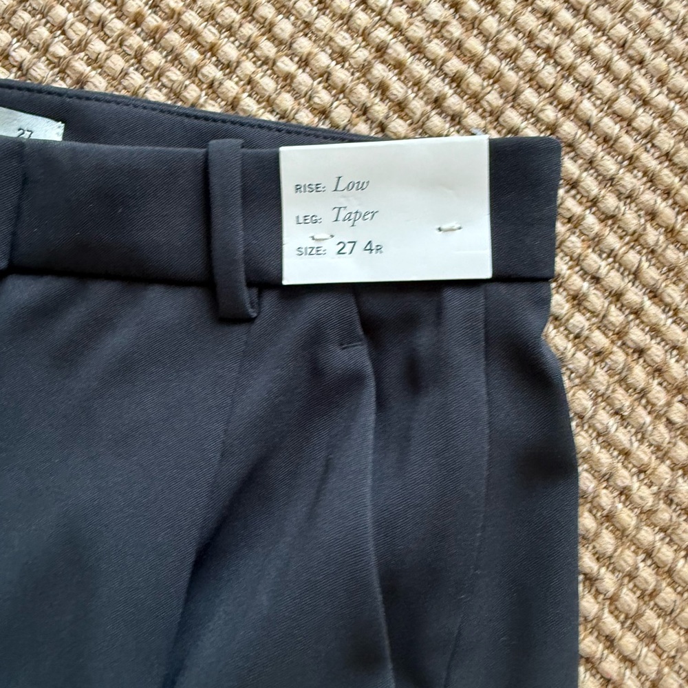 NWT Abercrombie 27 4R tapered dress pants black - Picture 9 of 10